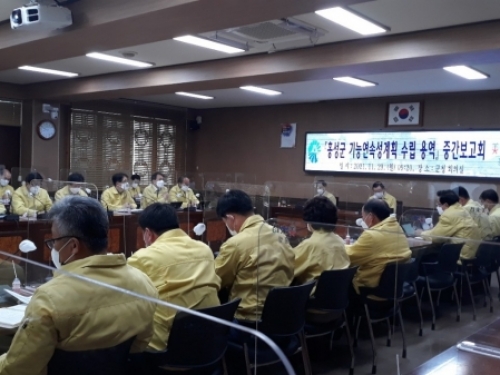 홍성군청에서 '홍성군 기능연속성계획 수립 용역'의 중간보고회